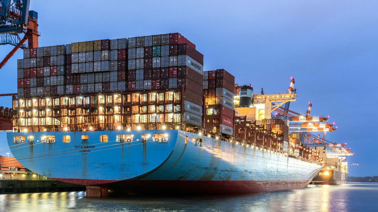 Shipping containers at port